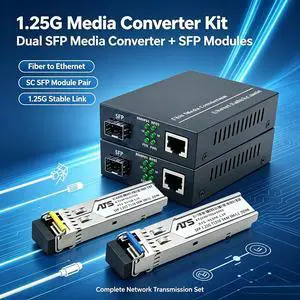 Gigabit SFP Media Converter Kit 1.25G SFP to RJ45 Ethernet Fiber Transceiver DDM SFP Modules Fiber Optic Switch 1000M Gigabit SFP Media Converter Kit 1.25G SFP to RJ45 Ethernet Fiber Transceiver DDM SFP Modules Fiber Optic Switch 1000M