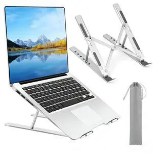 Foldable Adjustable Laptop Stand 6 Level Height Ergonomic Notebook Holder Cooling Vent Support Base Beige Foldable Adjustable Laptop Stand 6 Level Height Ergonomic Notebook Holder Cooling Vent Support Base Beige