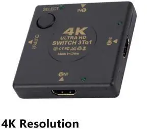 Black Splitter 3x1 Female Jack 4K 1080P for HDTV PS4 Xbox Laptop Manual Video Selector Box 3 Port HDMI HDMI-SW02-black-QXA52 Black Splitter 3x1 Female Jack 4K 1080P for HDTV PS4 Xbox Laptop Manual Video Selector Box 3 Port HDMI HDMI-SW02-black-QXA52