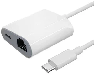 WHITE Type-C to RJ45 Ethernet Adapter 100M Network Card with 60W PD Charging for Phones Laptops Tablets Stable NTCARD-AB12-WHITE-BJW5F WHITE Type-C to RJ45 Ethernet Adapter 100M Network Card with 60W PD Charging for Phones Laptops Tablets Stable NTCARD-AB12-WHITE-BJW5F
