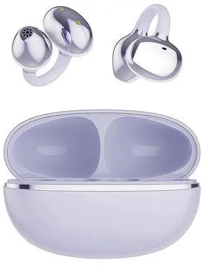 PURPLE Headphones V5.3 TWS Bluetooth Earbuds with Charging Case Compatible with iOS Android Built-in Mic Voice Assistant NFC Wireless Ear Clip BTWC-EA02-PURPLE-EFNRX PURPLE Headphones V5.3 TWS Bluetooth Earbuds with Charging Case Compatible with iOS Android Built-in Mic Voice Assistant NFC Wireless Ear Clip BTWC-EA02-PURPLE-EFNRX