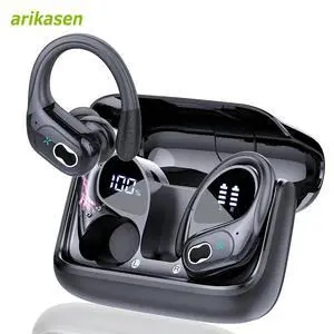 Black Earbuds 75hrs Sport Headphones with Noise Cancelling Mic IPX7 Waterproof Earphone for Workout/Running, Hi-Fi Deep Bass Stereo BT53-75IP Bluetooth 5.3 Wireless BT53X-7502-black-W6BBH Black Earbuds 75hrs Sport Headphones with Noise Cancelling Mic IPX7 Waterproof Earphone for Workout/Running, Hi-Fi Deep Bass Stereo BT53-75IP Bluetooth 5.3 Wireless BT53X-7502-black-W6BBH