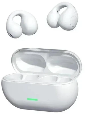 WHITE Wireless Ear Clip Earbuds Bluetooth 5.3 13mm Drivers ENC Noise Cancellation Compatible with iPhone Android PC HIFI Stereo Gaming BTCL-ER01-WHITE-XFRMJ WHITE Wireless Ear Clip Earbuds Bluetooth 5.3 13mm Drivers ENC Noise Cancellation Compatible with iPhone Android PC HIFI Stereo Gaming BTCL-ER01-WHITE-XFRMJ