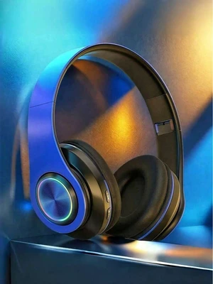Bks Bluetooth 5.3 Over-Ear Wireless Headphones with Active Noise Cancelling, LED Light, Deep Bass, 40mm Drivers, USB Charging, 3.5mm AUX CBWS-01 Bks Bluetooth 5.3 Over-Ear Wireless Headphones with Active Noise Cancelling, LED Light, Deep Bass, 40mm Drivers, USB Charging, 3.5mm AUX CBWS-01