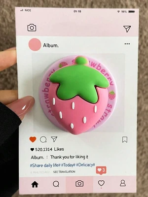 Bks 3D Food-Shaped Silicone Magnetic Phone Holder, Extendable Foldable Desk Stand, Compatible With MagSafe Phones, Cute Fruit Design Bks 3D Food-Shaped Silicone Magnetic Phone Holder, Extendable Foldable Desk Stand, Compatible With MagSafe Phones, Cute Fruit Design