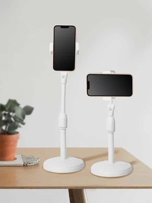 Bks Telescopic Desktop Phone Holder Stand Compatible With iPhone Android Devices Adjustable Height Gift Bks Telescopic Desktop Phone Holder Stand Compatible With iPhone Android Devices Adjustable Height Gift