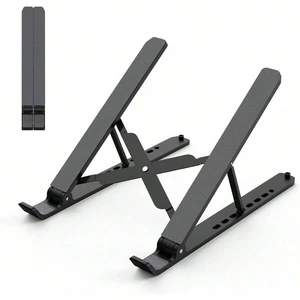 Bks Adjustable Laptop Stand For Desk, 7 Height Levels Ventilated Cooling Holder For 10-15.6 Inch Notebook Tablet Portable Foldable Bks Adjustable Laptop Stand For Desk, 7 Height Levels Ventilated Cooling Holder For 10-15.6 Inch Notebook Tablet Portable Foldable