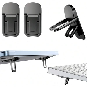 Bks 2pcs Adjustable Laptop Stand | ABS Material, Dual-Angle Riser, Self-Adhesive Invisible Design, Portable Office Desk Keyboard Tray, Compatible With MacBook Pro Air Surface Bks 2pcs Adjustable Laptop Stand | ABS Material, Dual-Angle Riser, Self-Adhesive Invisible Design, Portable Office Desk Keyboard Tray, Compatible With MacBook Pro Air Surface