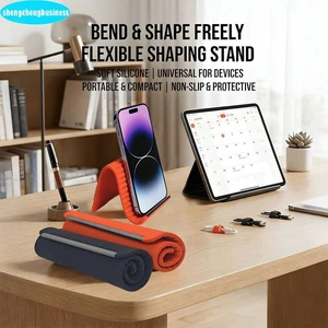 Bks Flexible Foldable Phone Stand Silicone Desktop Tablet Laptop Holder Portable Travel Multi Functional Bks Flexible Foldable Phone Stand Silicone Desktop Tablet Laptop Holder Portable Travel Multi Functional