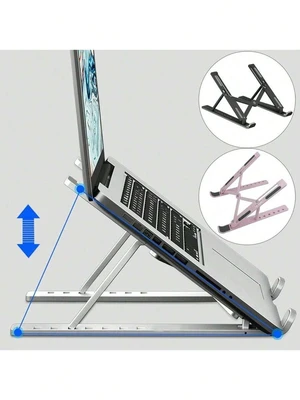 Bks Adjustable Aluminum Alloy Laptop Stand, Portable Foldable Support, Stable Anti-Slip Cooling Design, Ergonomic Height Neck-Protecting, Lightweight Essential For Office Study Business Trip Bks Adjustable Aluminum Alloy Laptop Stand, Portable Foldable Support, Stable Anti-Slip Cooling Design, Ergonomic Height Neck-Protecting, Lightweight Essential For Office Study Business Trip
