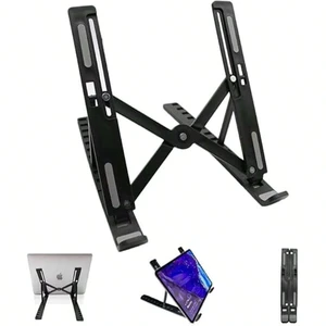 Bks 10-Level Adjustable Laptop Stand Ergonomic Portable Foldable Holder for Desk Compatible with All Laptops and Tablets Bks 10-Level Adjustable Laptop Stand Ergonomic Portable Foldable Holder for Desk Compatible with All Laptops and Tablets