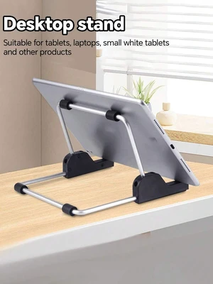 Bks Adjustable Foldable Tablet And Mini Laptop Stand - Portable Ergonomic Stand, Portable Keyboard Height Riser, With Adhesive Pad, Aluminum Frame, Multi-Angle Viewing, Black Base And Metal Wire Frame Bks Adjustable Foldable Tablet And Mini Laptop Stand - Portable Ergonomic Stand, Portable Keyboard Height Riser, With Adhesive Pad, Aluminum Frame, Multi-Angle Viewing, Black Base And Metal Wire Frame