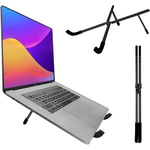 Bks Foldable Aluminum Laptop Stand For Desk Ventilated Cooling Riser Holder For 10-15.6 Inch Notebook Computer Mount Black Bks Foldable Aluminum Laptop Stand For Desk Ventilated Cooling Riser Holder For 10-15.6 Inch Notebook Computer Mount Black
