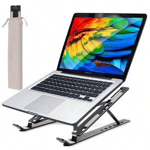 Bks Aluminum Laptop Stand Adjustable Foldable Portable Riser Ergonomic Holder Ventilated Cooling For 10 13 14 15 15.6 17 Inch Laptops Tablets Bks Aluminum Laptop Stand Adjustable Foldable Portable Riser Ergonomic Holder Ventilated Cooling For 10 13 14 15 15.6 17 Inch Laptops Tablets