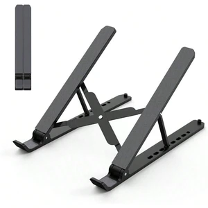 Bks Adjustable Laptop Stand Desk Portable Notebook Riser Ventilated Cooling Holder for 10 to 15.6 Inch Laptops and Tablets - Black Bks Adjustable Laptop Stand Desk Portable Notebook Riser Ventilated Cooling Holder for 10 to 15.6 Inch Laptops and Tablets - Black