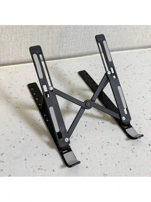 Bks Single-Fork Foldable Laptop Stand Adjustable Height Cooling Pad Holder ABS Material for All Laptops Black Bks Single-Fork Foldable Laptop Stand Adjustable Height Cooling Pad Holder ABS Material for All Laptops Black