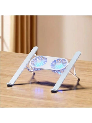 Bks Aluminum Laptop Stand With Cooling Fans Foldable Portable Ventilated Holder For 10-17 Inch Notebook Computer Desk Silver Bks Aluminum Laptop Stand With Cooling Fans Foldable Portable Ventilated Holder For 10-17 Inch Notebook Computer Desk Silver