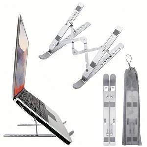 Bks Foldable Laptop Stand Adjustable Height for 10-15.6 Inch Laptops with Rubber Pads and Cooling Design for Home Office Bks Foldable Laptop Stand Adjustable Height for 10-15.6 Inch Laptops with Rubber Pads and Cooling Design for Home Office