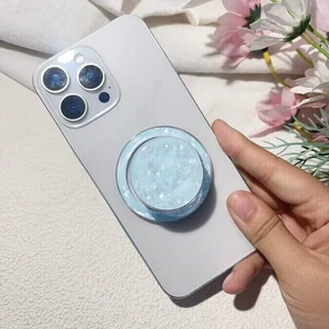 Bks Adjustable Glitter Diamond Phone Holder Magnetic Stand Colorful Shell Pattern Compatible iPhone Magsafe Valentine Gift Bks Adjustable Glitter Diamond Phone Holder Magnetic Stand Colorful Shell Pattern Compatible iPhone Magsafe Valentine Gift