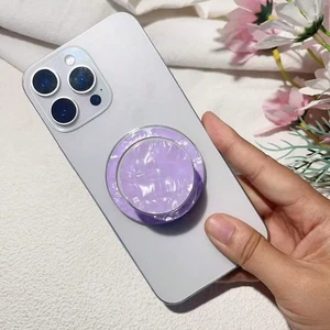 Bks Adjustable Glitter Diamond Phone Holder Magnetic Stand Colorful Shell Pattern Compatible iPhone Magsafe Valentine Gift Bks Adjustable Glitter Diamond Phone Holder Magnetic Stand Colorful Shell Pattern Compatible iPhone Magsafe Valentine Gift