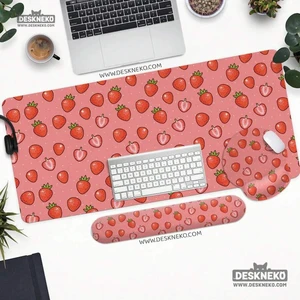 Bks Strawberry Mouse Pad Keyboard Wrist Rest Ergonomic With Support Kawaii Pink Anime Aesthetic Cute Desk Mat Decor Accessories Office Desk Bks Strawberry Mouse Pad Keyboard Wrist Rest Ergonomic With Support Kawaii Pink Anime Aesthetic Cute Desk Mat Decor Accessories Office Desk