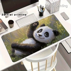 Bks Large Panda Print Desk Mat Non-Slip Rubber Base Waterproof Wear-Resistant Smooth Surface Keyboard Mouse Pad for Office Home Bks Large Panda Print Desk Mat Non-Slip Rubber Base Waterproof Wear-Resistant Smooth Surface Keyboard Mouse Pad for Office Home