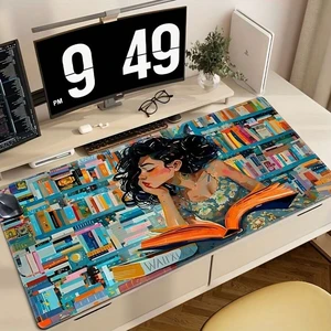 Bks Large Non-Slip Mouse Pad with Book Art Pattern, Thick Stitching, Waterproof Desk Mat for Gaming Office PC Laptop Wireless Mouse Bks Large Non-Slip Mouse Pad with Book Art Pattern, Thick Stitching, Waterproof Desk Mat for Gaming Office PC Laptop Wireless Mouse