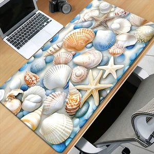 Bks Extra Large Mouse Pad Gaming Desk Mat with Seashell Starfish Pattern Washable Non-Slip Rubber Base for PC Laptop Office Study Bks Extra Large Mouse Pad Gaming Desk Mat with Seashell Starfish Pattern Washable Non-Slip Rubber Base for PC Laptop Office Study