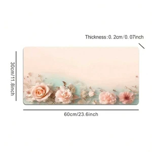 Bks Large Mouse Pad, Flower Rose Design, Office Gaming Desk Mat, Non-Slip Rubber Base, Durable Stitched Edges, Rectangular Extended Pad Bks Large Mouse Pad, Flower Rose Design, Office Gaming Desk Mat, Non-Slip Rubber Base, Durable Stitched Edges, Rectangular Extended Pad