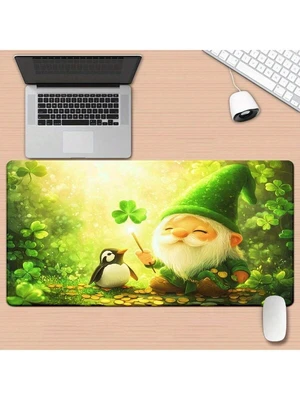 Bks XXL Gaming Mouse Pad Desk Mat Whimsical Gnome Penguin Design HD Printed Rubber Non-Slip Surface For PC Computer Office Bks XXL Gaming Mouse Pad Desk Mat Whimsical Gnome Penguin Design HD Printed Rubber Non-Slip Surface For PC Computer Office