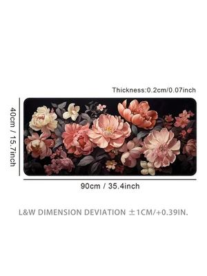 Bks Retro Floral Large Desk Mat, XXL Gaming Mouse Pad, Anti-Slip Rubber Base, Precision Lock Edge for Office and Writing Bks Retro Floral Large Desk Mat, XXL Gaming Mouse Pad, Anti-Slip Rubber Base, Precision Lock Edge for Office and Writing