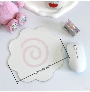 Bks White Flower Fish-Shaped Mouse Pad, Leather Rubber Student Desk Decor, Back To School Gaming Office Desktop Accessories Bks White Flower Fish-Shaped Mouse Pad, Leather Rubber Student Desk Decor, Back To School Gaming Office Desktop Accessories