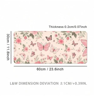 Bks Extra Large Butterfly Mouse Pad Gaming Desk Mat Big Keyboard Pad Washable Non-Slip Rubber Bottom Stitched Edge Pink Bks Extra Large Butterfly Mouse Pad Gaming Desk Mat Big Keyboard Pad Washable Non-Slip Rubber Bottom Stitched Edge Pink