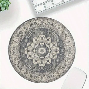 Bks Bohemian Pattern Circular Mouse Pad - Non Slip Rubber Base, Compact 7.87 Inch Diameter - Perfect For Daily Office Use Bks Bohemian Pattern Circular Mouse Pad - Non Slip Rubber Base, Compact 7.87 Inch Diameter - Perfect For Daily Office Use