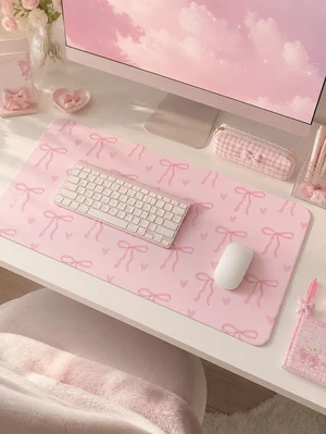 Bks Kawaii Cartoon Bowknot Thickened Mouse Pad Non-Slip Waterproof Design for Laptop and Desk Bks Kawaii Cartoon Bowknot Thickened Mouse Pad Non-Slip Waterproof Design for Laptop and Desk