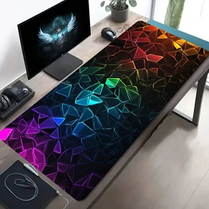 Bks Large Gaming Mouse Pad with Colorful Shattered Glass Texture, Non-Slip Rubber Base, Oversized Desk Mat for Office and Computer Decor - Stain-Resistant Extra Long Desktop Mat Bks Large Gaming Mouse Pad with Colorful Shattered Glass Texture, Non-Slip Rubber Base, Oversized Desk Mat for Office and Computer Decor - Stain-Resistant Extra Long Desktop Mat