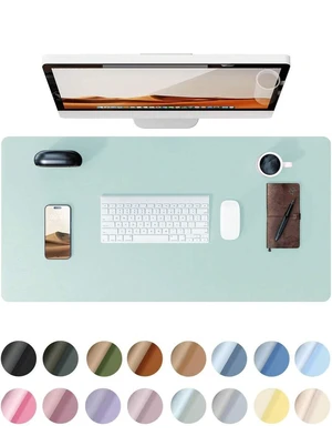 Bks Large Leather Desk Pad, Waterproof Mouse Mat, Non-Slip PU Office Blotter, Home Writing Surface for Laptop and Keyboard Bks Large Leather Desk Pad, Waterproof Mouse Mat, Non-Slip PU Office Blotter, Home Writing Surface for Laptop and Keyboard