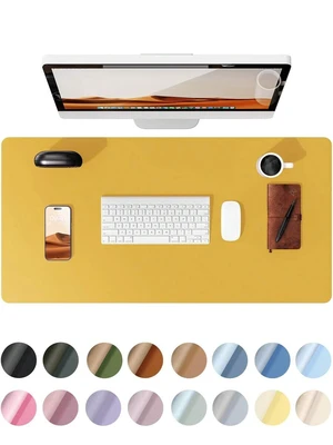 Bks Large Leather Desk Pad, Waterproof Mouse Mat, Non-Slip PU Office Blotter, Home Writing Surface for Laptop and Keyboard Bks Large Leather Desk Pad, Waterproof Mouse Mat, Non-Slip PU Office Blotter, Home Writing Surface for Laptop and Keyboard