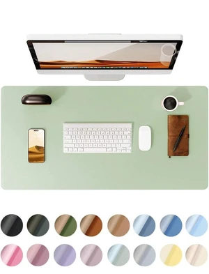 Bks Large Leather Desk Pad, Waterproof Mouse Mat, Non-Slip PU Office Blotter, Home Writing Surface for Laptop and Keyboard Bks Large Leather Desk Pad, Waterproof Mouse Mat, Non-Slip PU Office Blotter, Home Writing Surface for Laptop and Keyboard