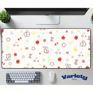 Bks Kawaii Cat Strawberry Desk Mat | Pastel Pink Stars Mouse Pad | Neoprene Office Accessory | Smooth Surface for Gaming Bks Kawaii Cat Strawberry Desk Mat | Pastel Pink Stars Mouse Pad | Neoprene Office Accessory | Smooth Surface for Gaming