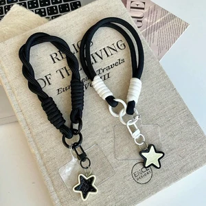Bks 2PCS Phone Lanyard with Star Pendant and Card Holder Woven Strap Keychain Clip for Women Men Holiday Gift Bks 2PCS Phone Lanyard with Star Pendant and Card Holder Woven Strap Keychain Clip for Women Men Holiday Gift