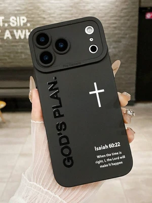 Bks Black TPU Phone Case Slogan Bible Verse Shock-Resistant Matte Soft Cover Compatible With Samsung Galaxy And Apple iPhone Models Bks Black TPU Phone Case Slogan Bible Verse Shock-Resistant Matte Soft Cover Compatible With Samsung Galaxy And Apple iPhone Models