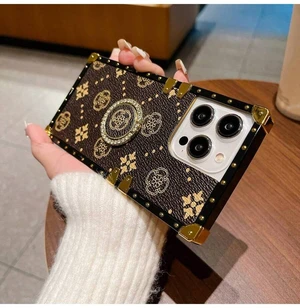 Bks Brown Flower Leather Ring Holder Phone Case Shockproof Wear-Resistant Minimalist Style Compatible With iPhone 11 12 13 14 15 And Galaxy S21 S22 S23 S24 S25 Ultra Z Flip Series Bks Brown Flower Leather Ring Holder Phone Case Shockproof Wear-Resistant Minimalist Style Compatible With iPhone 11 12 13 14 15 And Galaxy S21 S22 S23 S24 S25 Ultra Z Flip Series