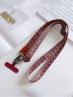 Bks Fabric Vintage Phone Lanyard Crossbody Strap Adjustable Shoulder Chain Anti-Loss For Women Bks Fabric Vintage Phone Lanyard Crossbody Strap Adjustable Shoulder Chain Anti-Loss For Women