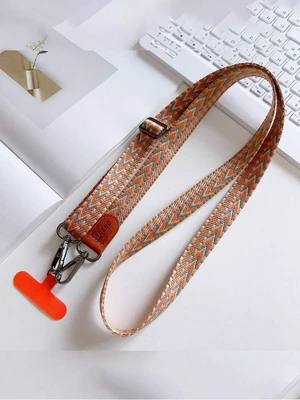 Bks Fabric Vintage Phone Lanyard Crossbody Strap Adjustable Shoulder Chain Anti-Loss For Women Bks Fabric Vintage Phone Lanyard Crossbody Strap Adjustable Shoulder Chain Anti-Loss For Women