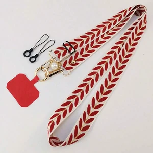 Bks Adjustable Pearl Decorated Wide Strap Crossbody Phone Lanyard Elegant Charm Holder Gift for Mother Family Friends Birthday Holiday Bks Adjustable Pearl Decorated Wide Strap Crossbody Phone Lanyard Elegant Charm Holder Gift for Mother Family Friends Birthday Holiday