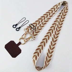 Bks Adjustable Pearl Decorated Wide Strap Crossbody Phone Lanyard Elegant Charm Holder Gift for Mother Family Friends Birthday Holiday Bks Adjustable Pearl Decorated Wide Strap Crossbody Phone Lanyard Elegant Charm Holder Gift for Mother Family Friends Birthday Holiday