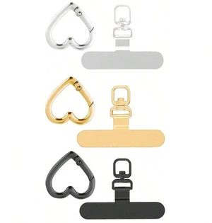 Bks 2-In-1 Rotating Stainless Steel Phone Lanyard Clip with Spring Ring Anti-Drop Finger Strap Universal Case Back Adhesive Holder Bks 2-In-1 Rotating Stainless Steel Phone Lanyard Clip with Spring Ring Anti-Drop Finger Strap Universal Case Back Adhesive Holder