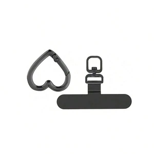 Bks 2-In-1 Rotating Stainless Steel Phone Lanyard Clip with Spring Ring Anti-Drop Finger Strap Universal Case Back Adhesive Holder Bks 2-In-1 Rotating Stainless Steel Phone Lanyard Clip with Spring Ring Anti-Drop Finger Strap Universal Case Back Adhesive Holder