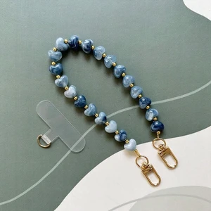 Bks Heart Shaped Phone Lanyard Faux Stone Acrylic Bead Bag Charm Compatible With Android And Most Smartphones For Birthday Gift Bks Heart Shaped Phone Lanyard Faux Stone Acrylic Bead Bag Charm Compatible With Android And Most Smartphones For Birthday Gift